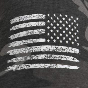 Camo US Flag T-Shirt - Black Camo