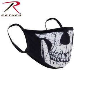 Half Skull Reusable 3-Layer Polyester Face Mask