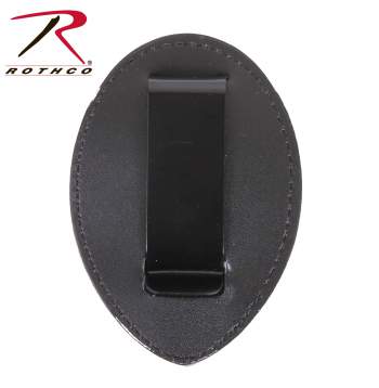 Leather Clip-On Badge Holder