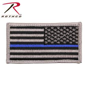 Thin Blue Line Police U.S. Flag Patch - Hook Back