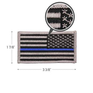 Thin Blue Line Police U.S. Flag Patch - Hook Back