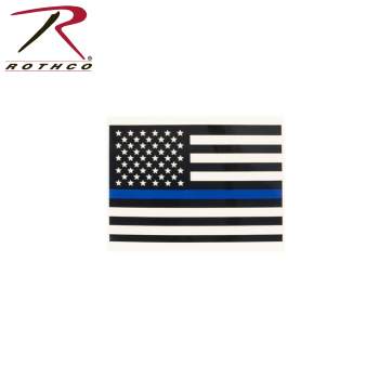 Transparent Thin Blue Line Flag Decal