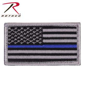 Thin Blue Line Police U.S. Flag Patch - Hook Back