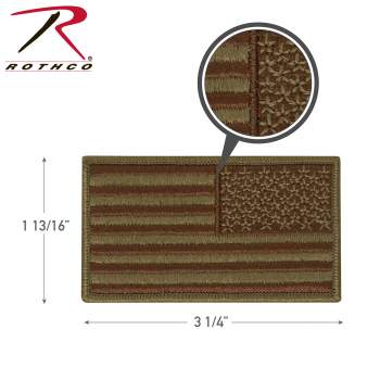 Reverse Scorpion OCP USAF Spice Brown Tactical Flag With Hook Back