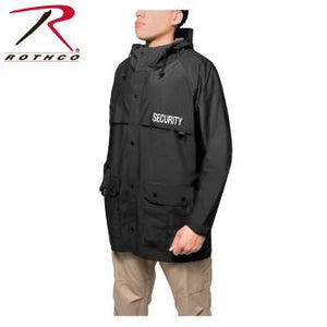 Security Nylon Rain Jacket - Black