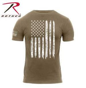 Distressed US Flag Athletic Fit T-Shirt