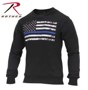 Thin Blue Line Flag Crew Neck Sweatshirt