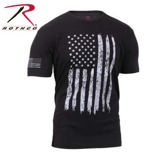 Distressed US Flag Athletic Fit T-Shirt