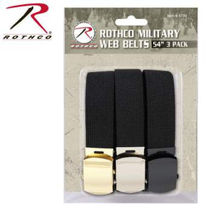 Military Web Belts In 3 Pack