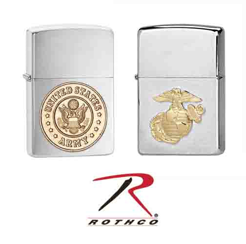 Zippo Military Crest Lighters