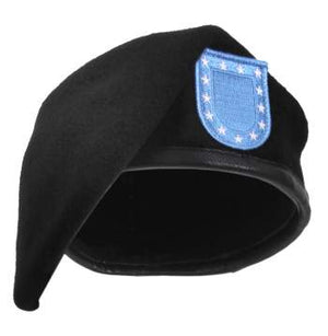 Inspection Ready Black Beret With Flash