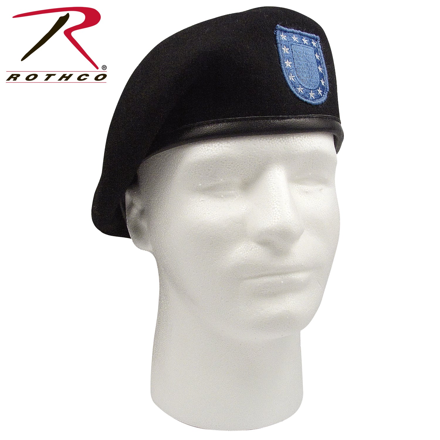 Inspection Ready Black Beret With Flash