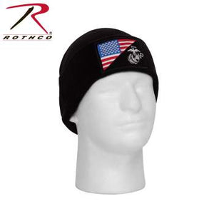 USMC Eagle, Globe and Anchor / US Flag Deluxe Fine Knit Watch Cap