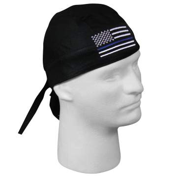 Thin Blue Line Flag Headwrap