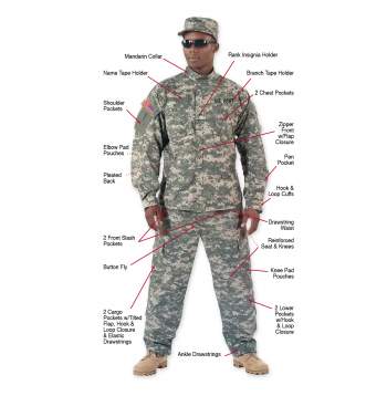 Camo Army Combat Uniform Pants