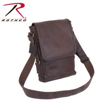 Brown Leather Military Tech Bag