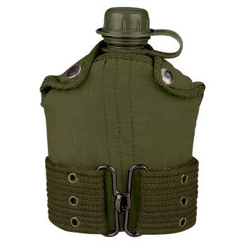 G.I. Type Plastic Canteen & Pistol Belt Kit