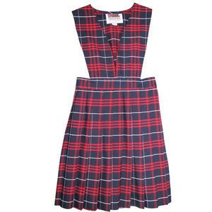 Plaid School Uniform Jumper V-Front Knife Pleats Style 62