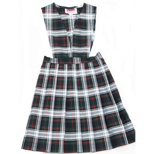 Plaid School Uniform Jumper V-Front Knife Pleats Style 62