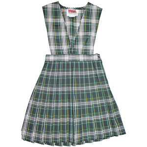 Plaid School Uniform Jumper V-Front Knife Pleats Style 62