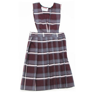 Plaid School Uniform Jumper V-Front Knife Pleats Style 62