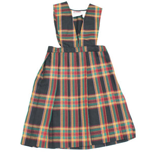 Plaid School Uniform Jumper V-Front Knife Pleats Style 62