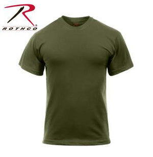 Solid Color Cotton / Polyester Blend Military T-Shirt