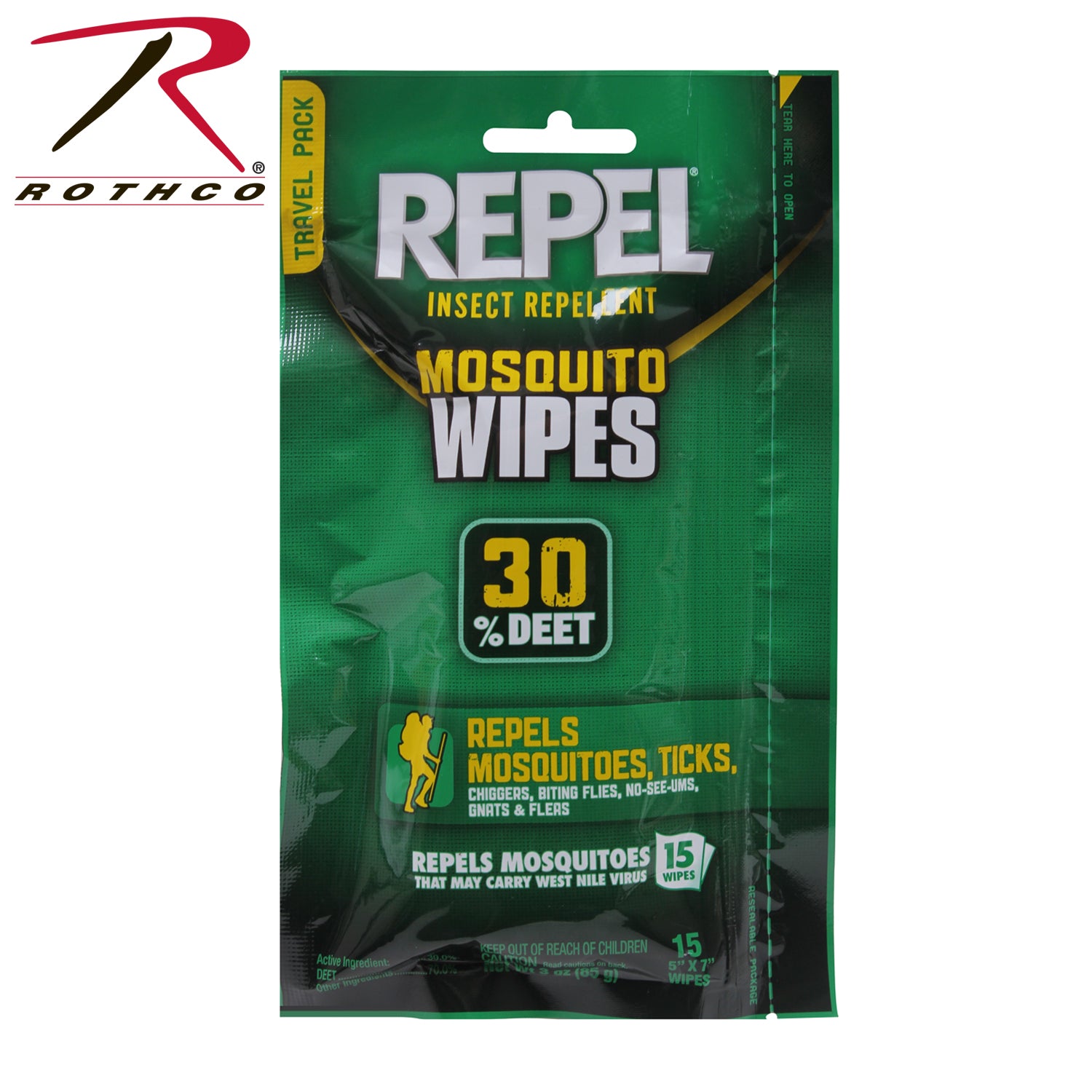 Repel Sportsman Wipes 30% DEET