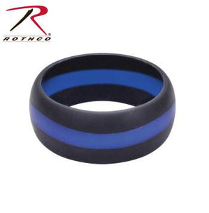 Thin Blue Line Silicone Ring