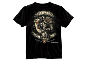 Black Ink U.S.M.C. Bulldog T-Shirt