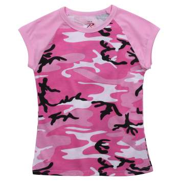 Short Sleeve Camo Raglan T-Shirt