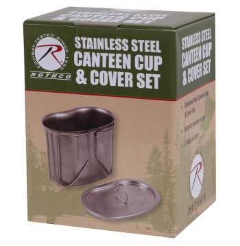 Stainless Steel Canteen Cup and Cover Set