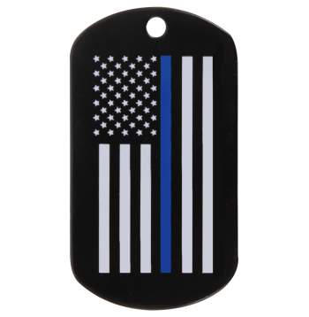 Thin Blue Line Dog Tag