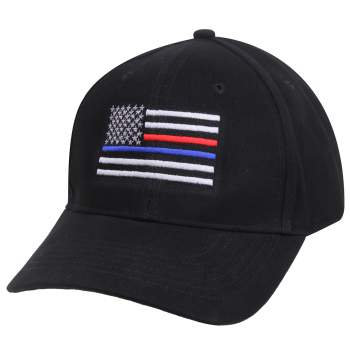 Thin Blue Line & Red Line Low Profile Flag Cap