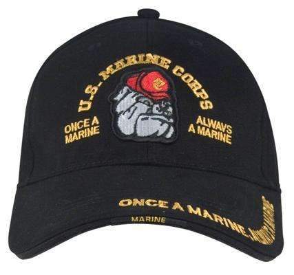  Schooluniforms.com - uniforms  uniforms online 9339 DELUXE LOW PROFILE CAP - BLK MARINE BULLDOG - SchoolUniforms.com