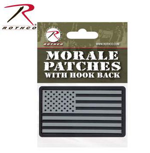 PVC US Flag Patch With Hook Back