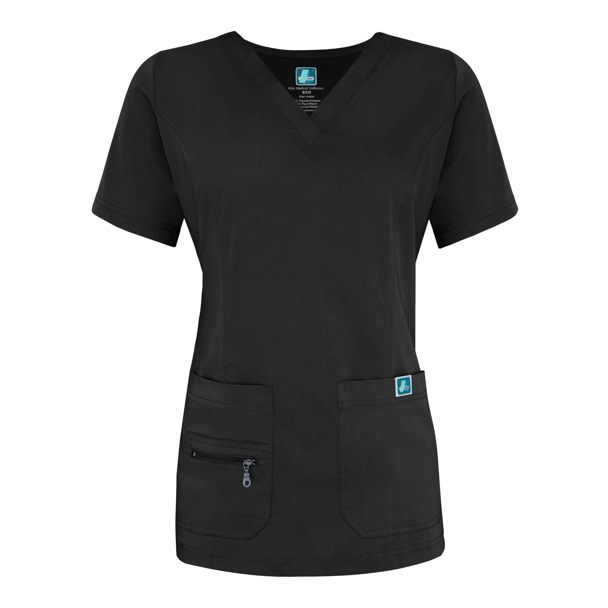  Adar - uniforms Medical Uniform Tops uniforms online Adar Indulgenc Jr. Fit Enhanced V-neck Top - SchoolUniforms.com