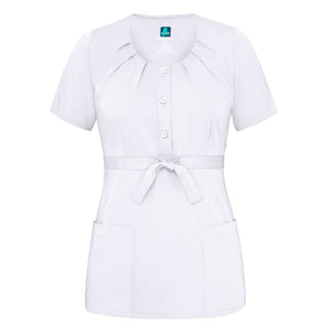  Adar - uniforms Medical Uniform Tops uniforms online Adar Indulgenc Jr. Fit Scoop Neck Pleated Top - SchoolUniforms.com