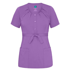  Adar - uniforms Medical Uniform Tops uniforms online Adar Indulgenc Jr. Fit Scoop Neck Pleated Top - SchoolUniforms.com