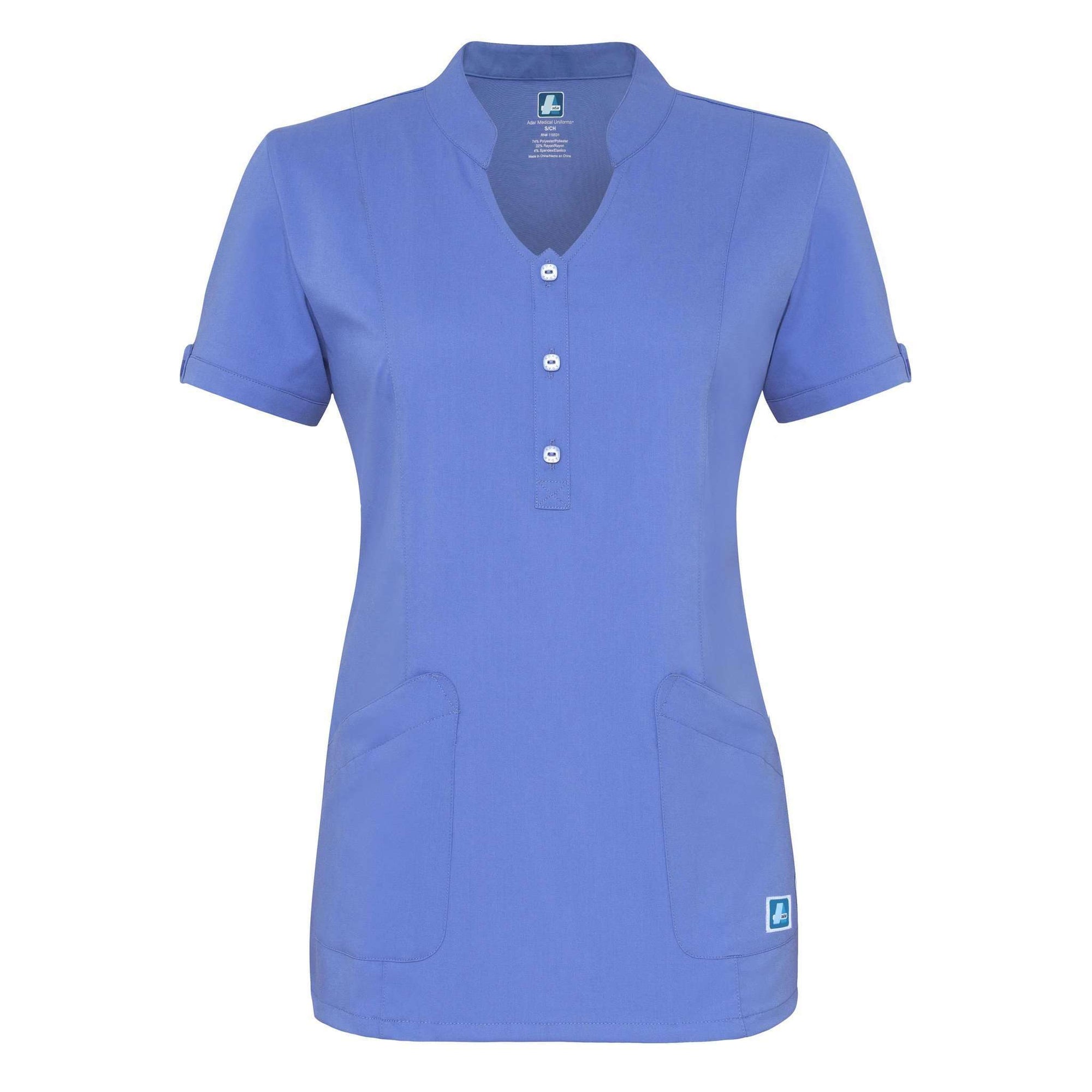  Adar - uniforms Medical Uniform Tops uniforms online Adar Indulgenc Jr. Fit Womens Keyhole Top - SchoolUniforms.com