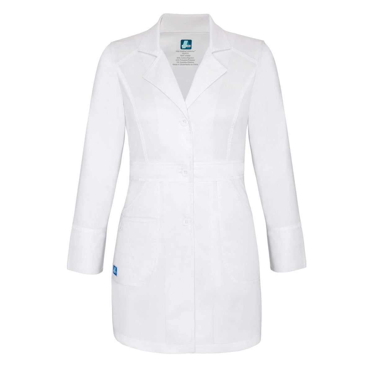  Adar - uniforms Medical Uniform Lab Coats uniforms online Adar Pop-Stretch Junior Fit 32" Womens Perfection Labcoat - SchoolUniforms.com