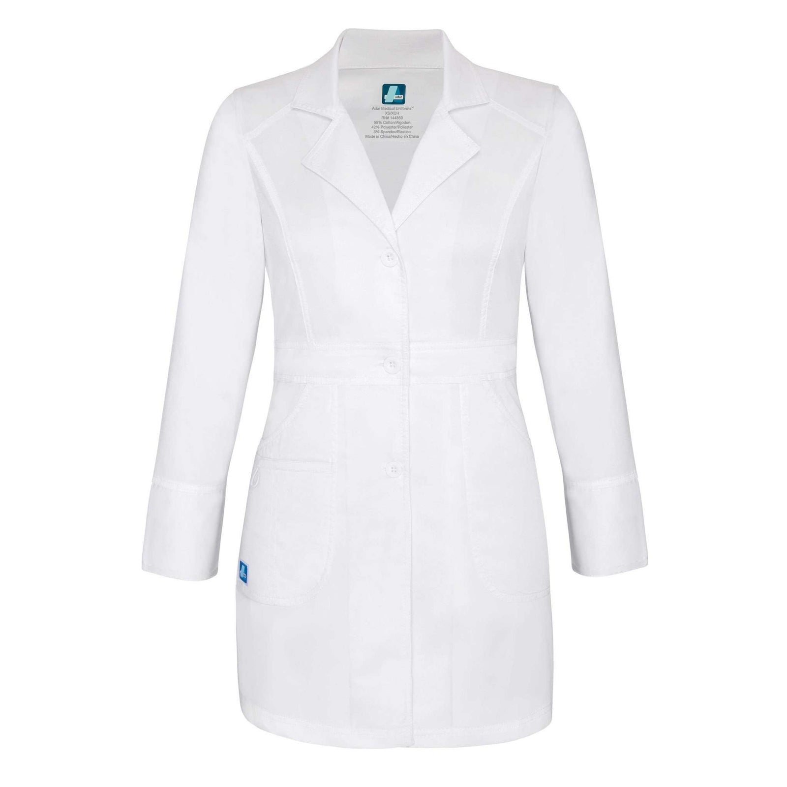  Adar - uniforms Medical Uniform Lab Coats uniforms online Adar Pop-Stretch Junior Fit 32" Womens Perfection Labcoat - SchoolUniforms.com