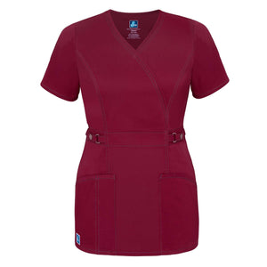  Adar - uniforms Medical Uniform Tops uniforms online Adar Pop-Stretch Junior Fit  Crossover Adjustable-Tab Top - SchoolUniforms.com