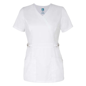  Adar - uniforms Medical Uniform Tops uniforms online Adar Pop-Stretch Junior Fit Crossover Adjustable-Tab Top - SchoolUniforms.com