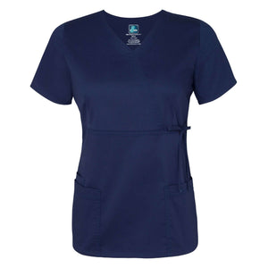  Adar - uniforms Medical Uniform Tops uniforms online ADAR Pop-Stretch Junior Fit Mock Wrap Tie Top - SchoolUniforms.com