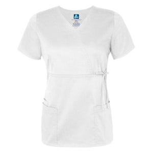  Adar - uniforms Medical Uniform Tops uniforms online ADAR Pop-Stretch Junior Fit Mock Wrap Tie Top - SchoolUniforms.com