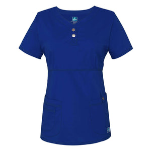  Adar - uniforms Medical Uniform Tops uniforms online Adar Pop-Stretch Junior Fit Taskwear Empire Henley Top - SchoolUniforms.com