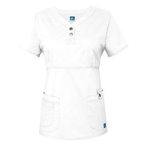  Adar - uniforms Medical Uniform Tops uniforms online Adar Pop-Stretch Junior Fit Taskwear Empire Henley Top - SchoolUniforms.com