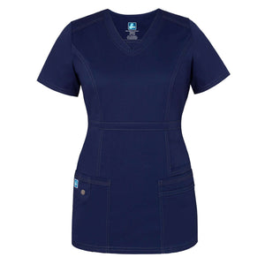  Adar - uniforms Medical Uniform Tops uniforms online Adar Pop-Stretch Junior Fit Womens Princess V-neck Top - SchoolUniforms.com