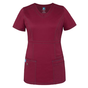  Adar - uniforms Medical Uniform Tops uniforms online Adar Pop-Stretch Junior Fit Womens Princess V-neck Top - SchoolUniforms.com